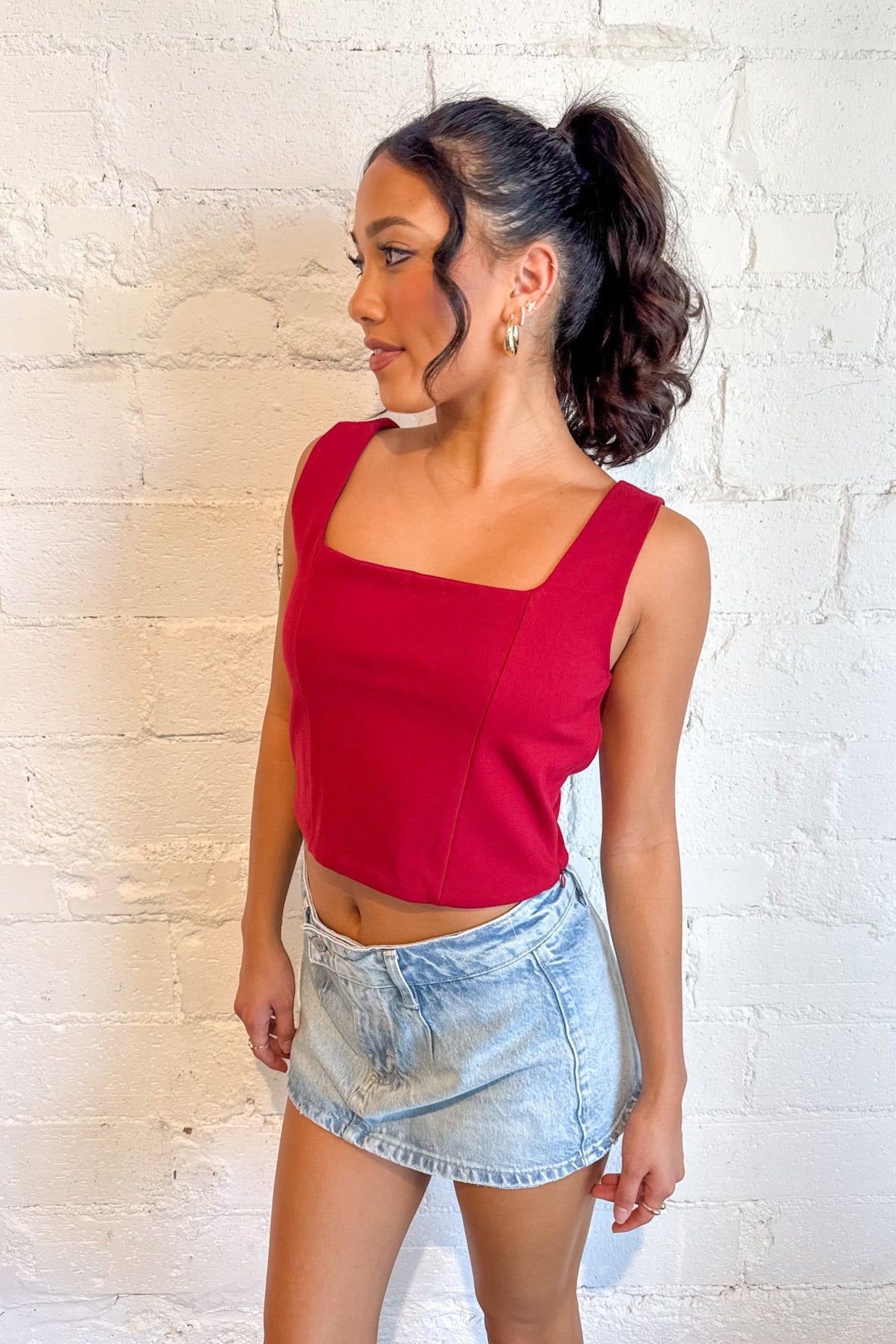 Isabella Square Neck Top