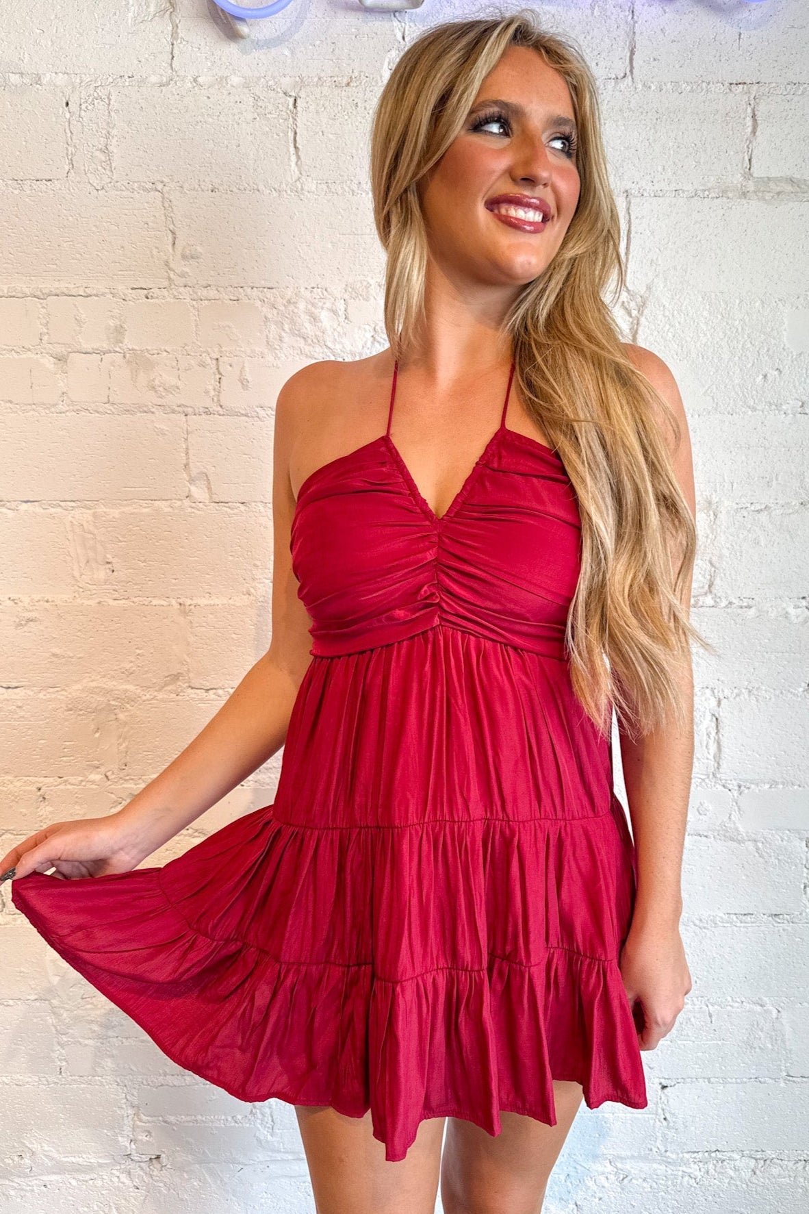 Izzy Halter Mini Dress