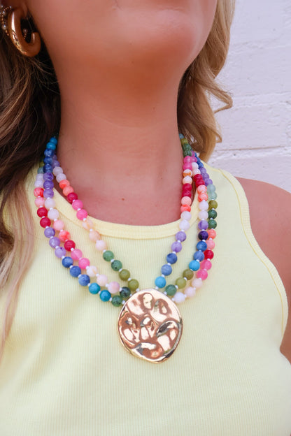 Confetti Bead Layered Necklace