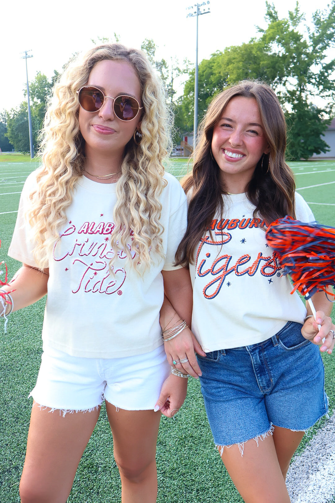 Embroidered Alabama Crimson Tide Boxy Crop Tee