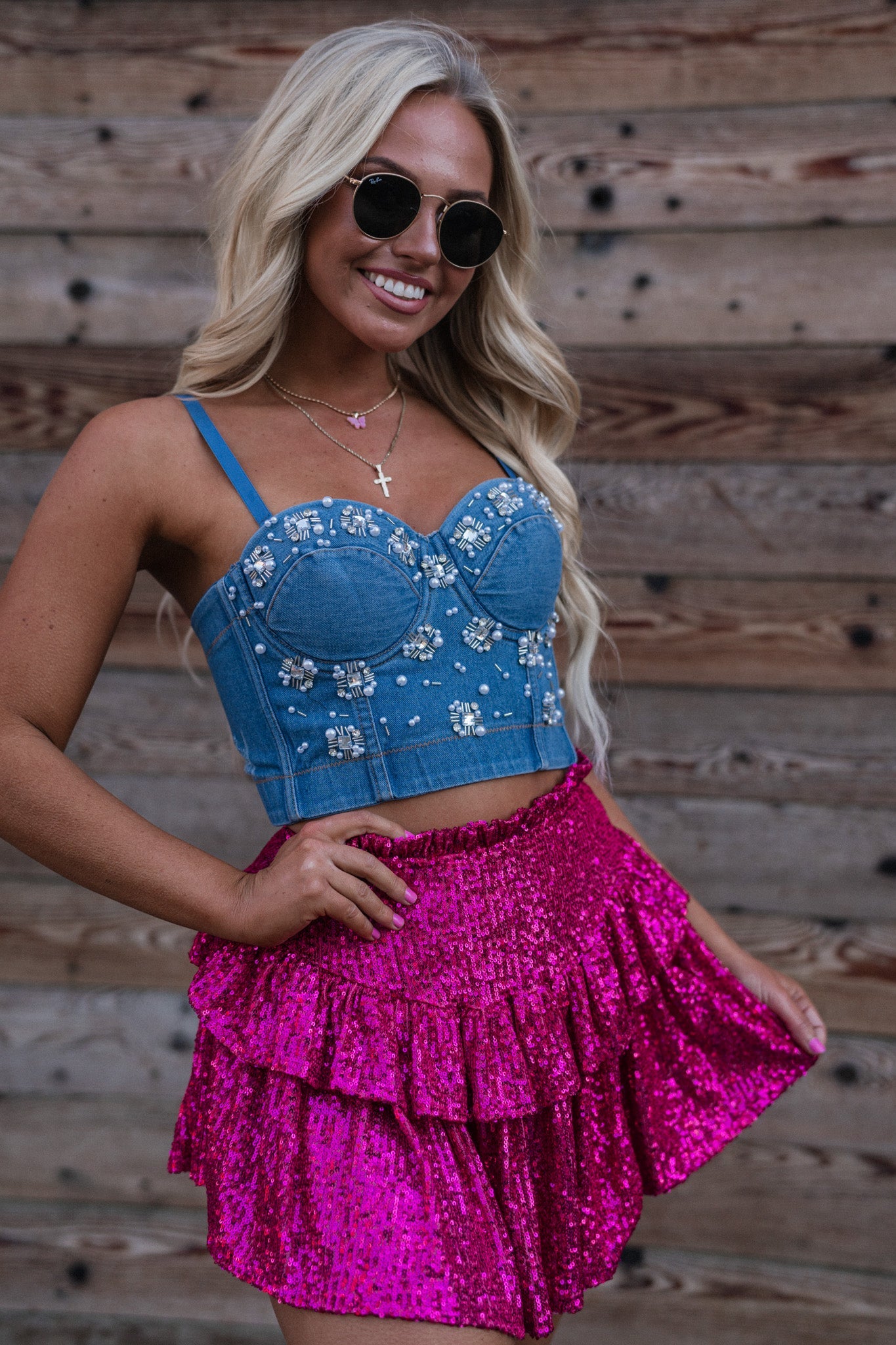 About Last Night Sequin Skort FINAL SALE
