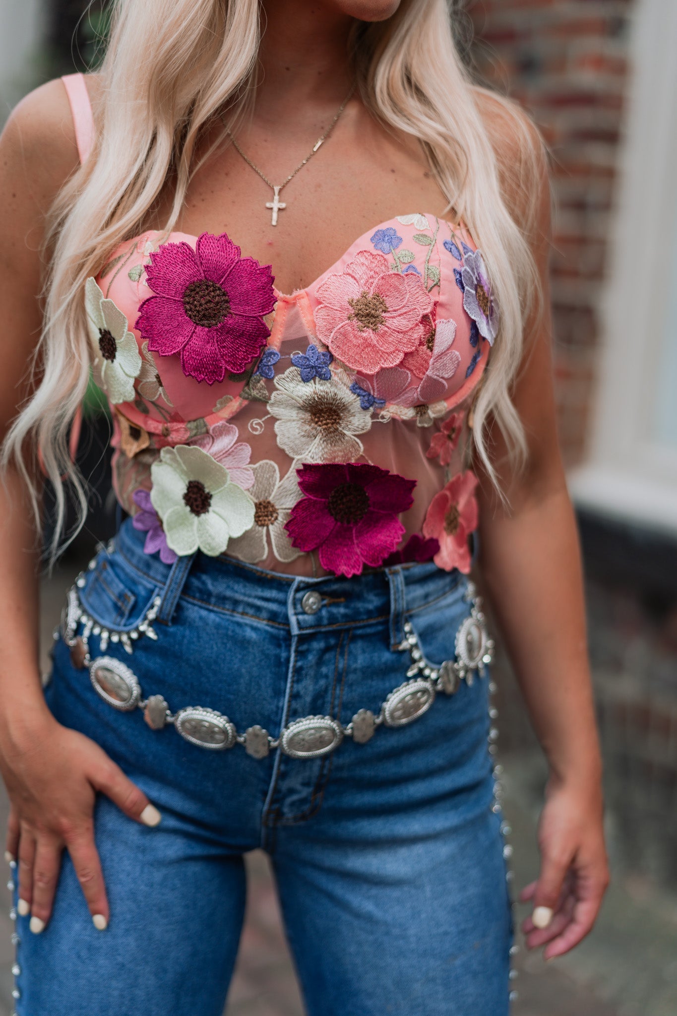 Wildflower Mesh Bodysuit FINAL SALE