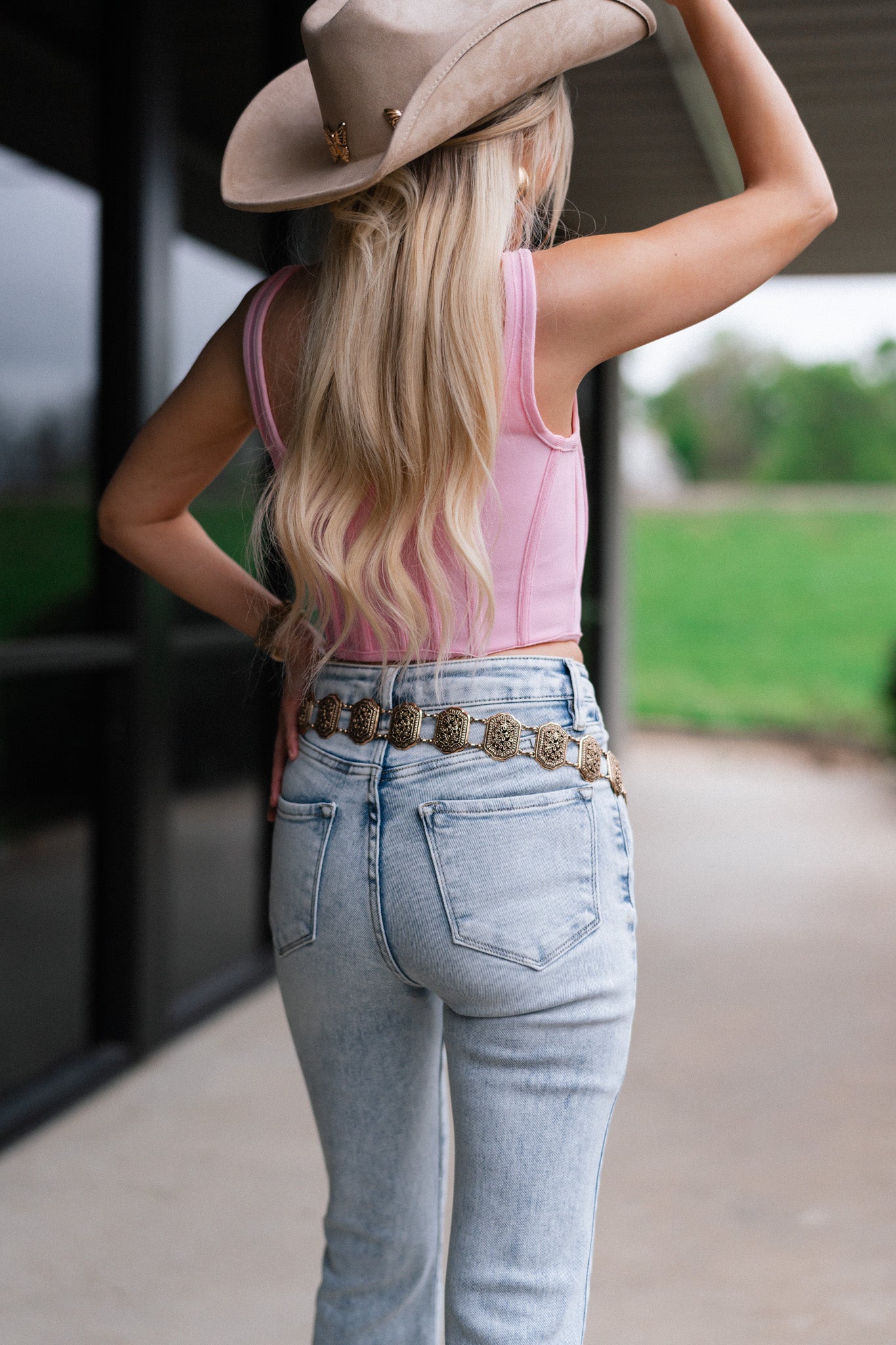 Couture Lace Up Corset Top (Pink)