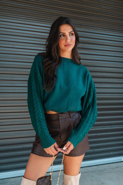 Adele Faux Leather Shorts (Brown) FINAL SALE