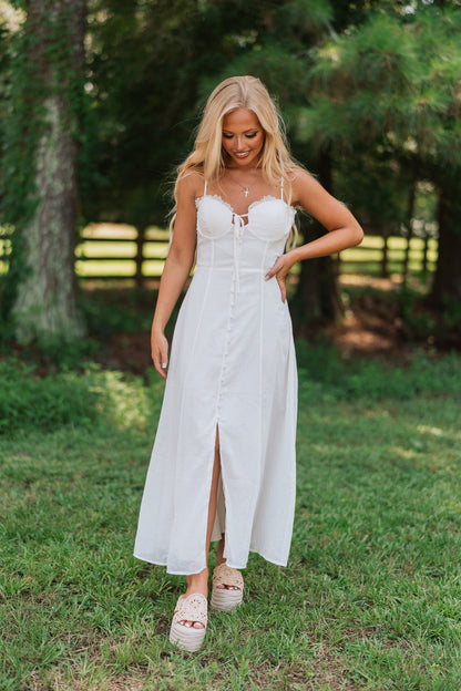 Serena Chiffon Maxi Dress (Ivory)