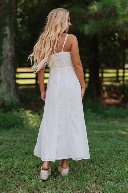Serena Chiffon Maxi Dress (Ivory)
