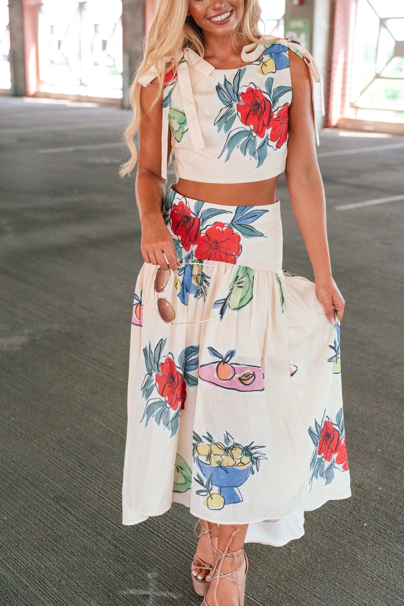 Sunday Brunch Floral Skirt Set