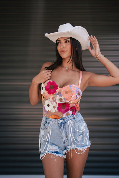 Wildflower Mesh Bodysuit FINAL SALE