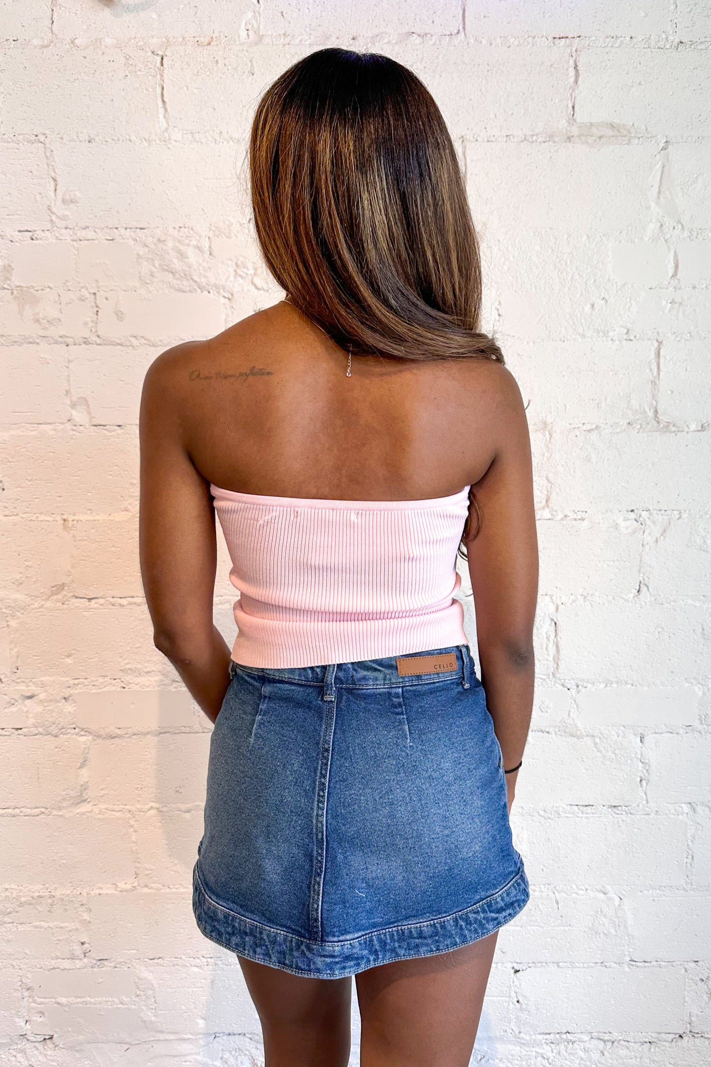 Dark Denim Retro Wrap Skort