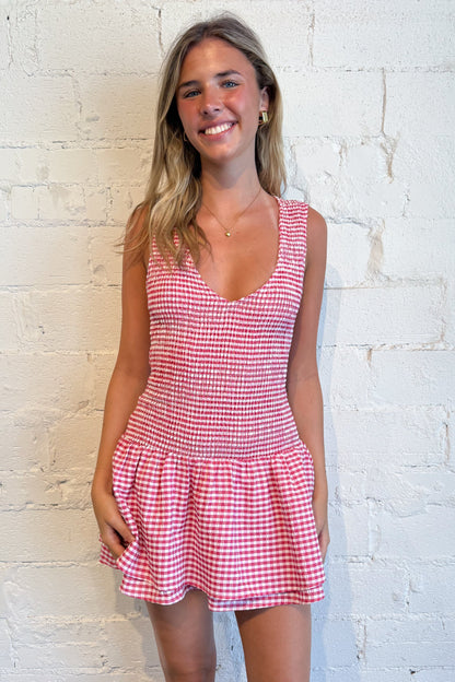 Debbie Gingham Mini Dress