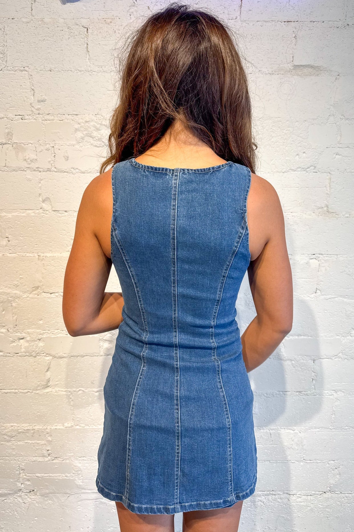 Denim Button Down Mini Dress