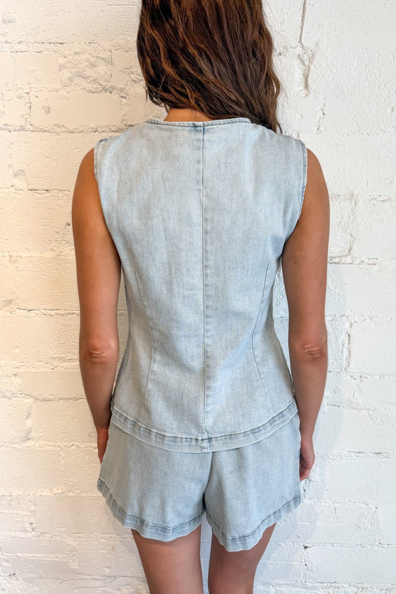 Denim Paperbag Shorts
