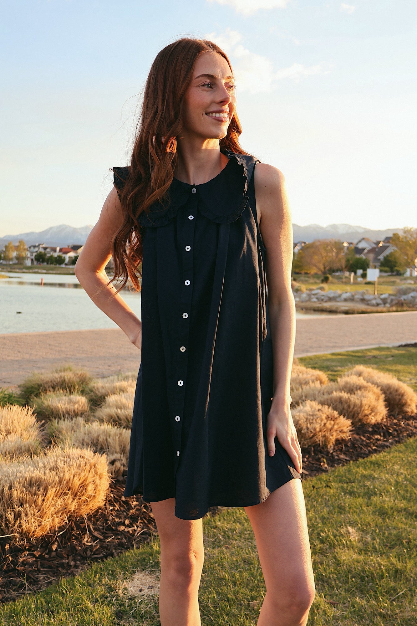 Willow Cotton Linen Babydoll Dress
