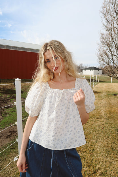 Rosebud Floral Blouse