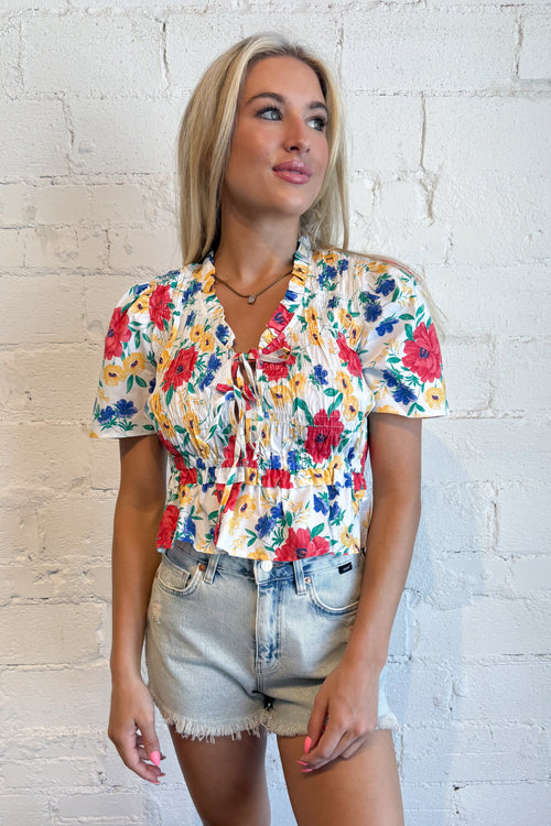 Elowyn Bloom Ruffle Blouse