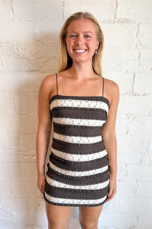 Espresso Swirl Mini Dress