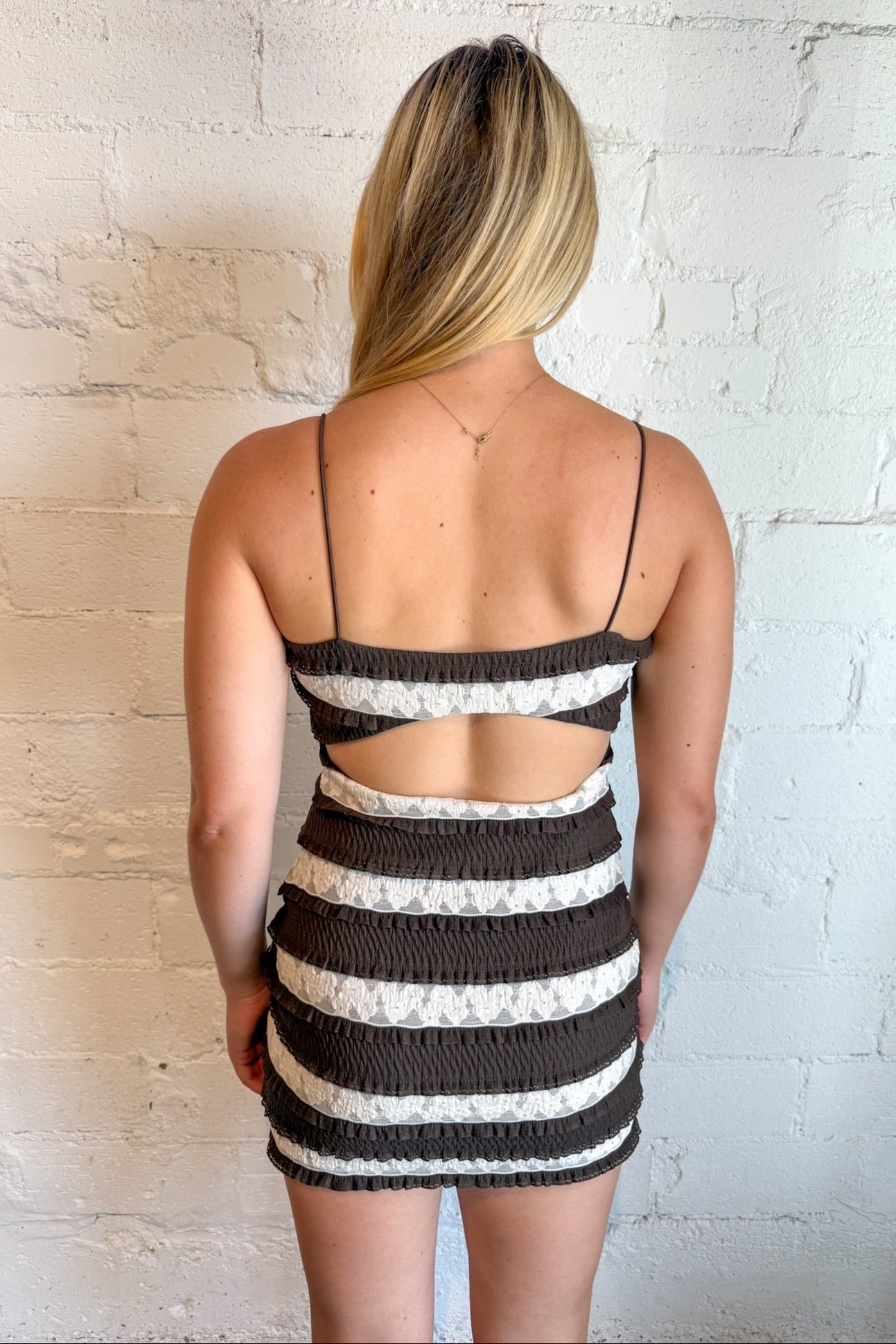 Espresso Swirl Mini Dress
