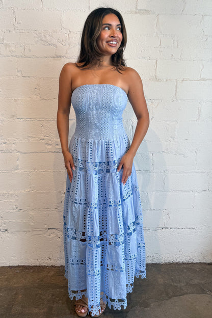 Evelyn Eyelet Maxi Dress