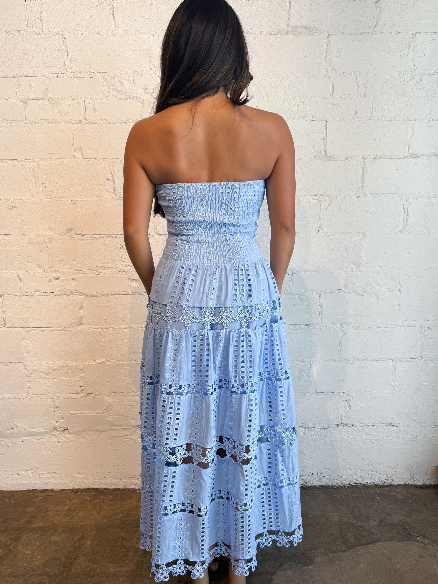 Evelyn Eyelet Maxi Dress