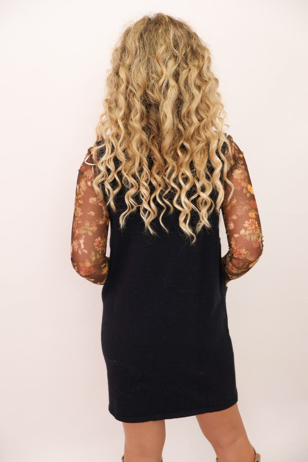 Sweater Jumper Dress - Black