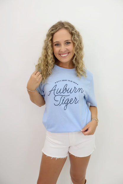 It's Great To Be Auburn Crewneck Tee - Blue