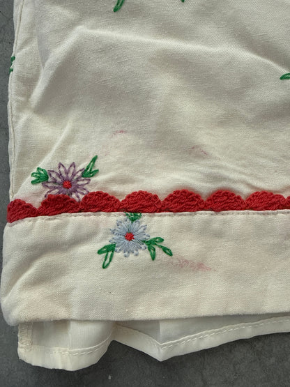 FINAL SALE - FLAWED Poppy Floral Embroidered Dress - Medium