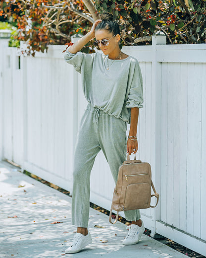 Farrow Cotton Blend Pocketed Lightweight Joggers - Olive
