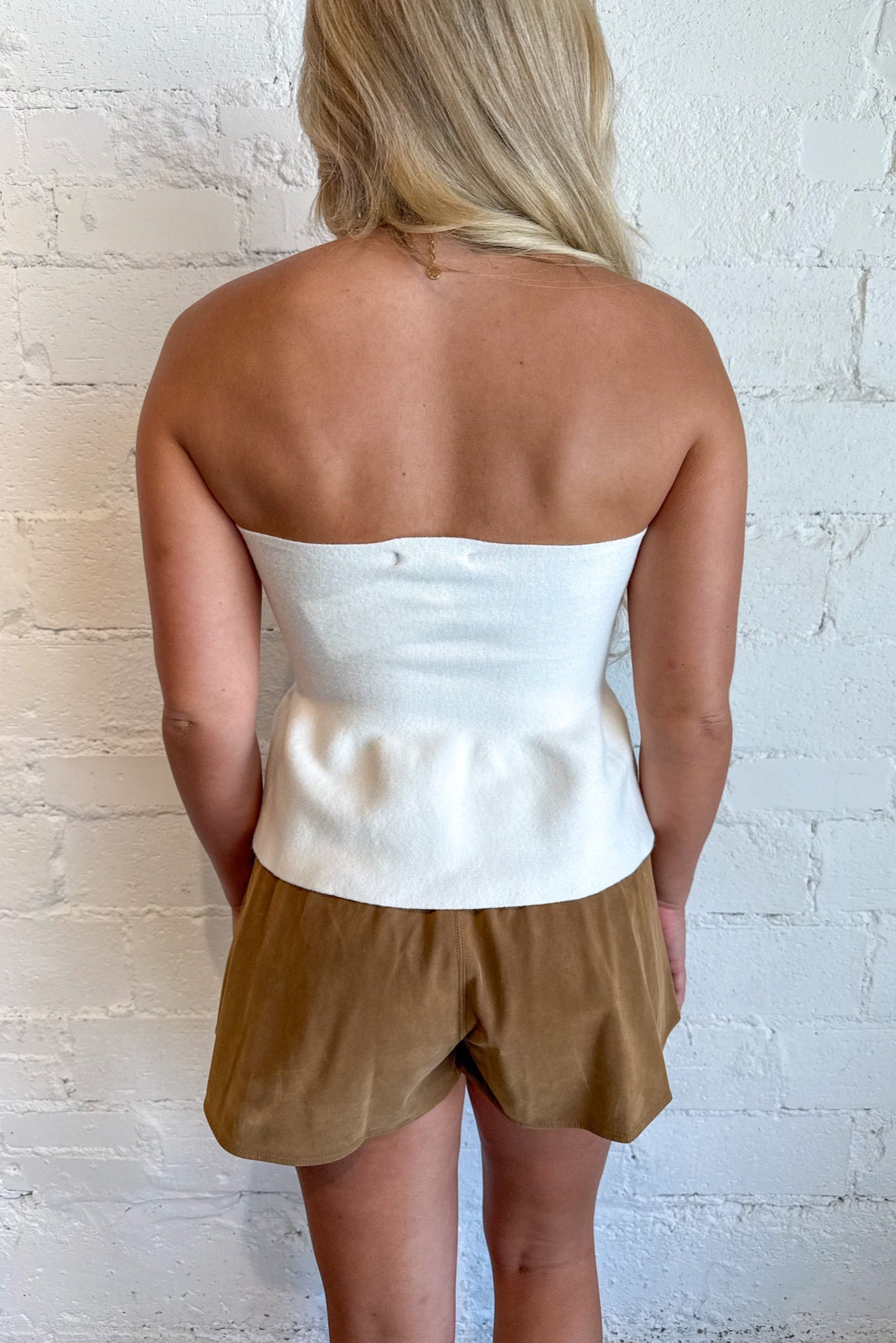Free People Paradise Found Suede Skort