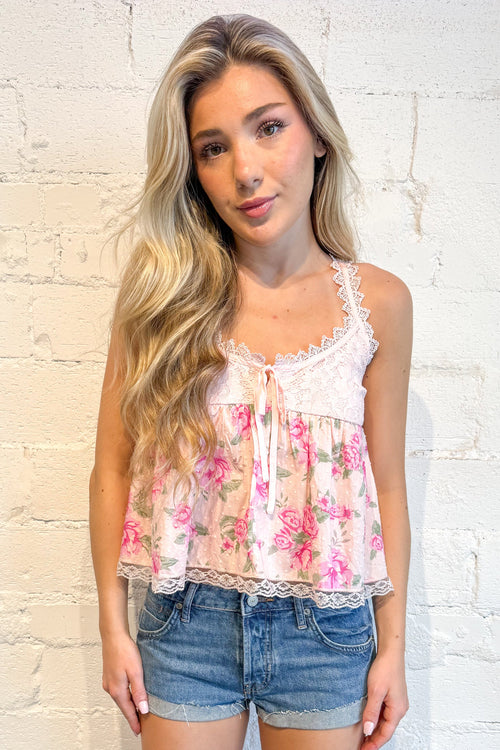 Garden Pink Floral Top
