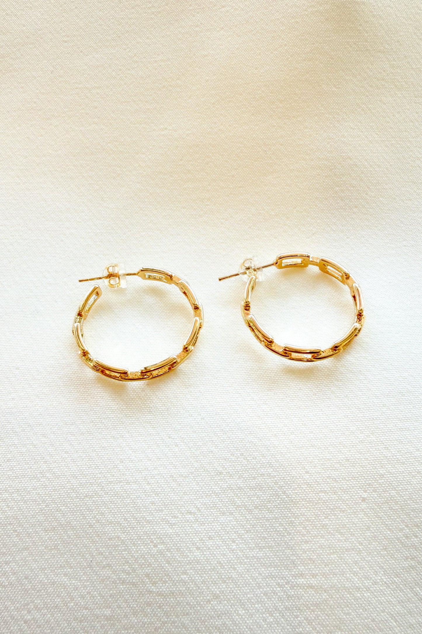 Gold Dipped Chain Link Hoops