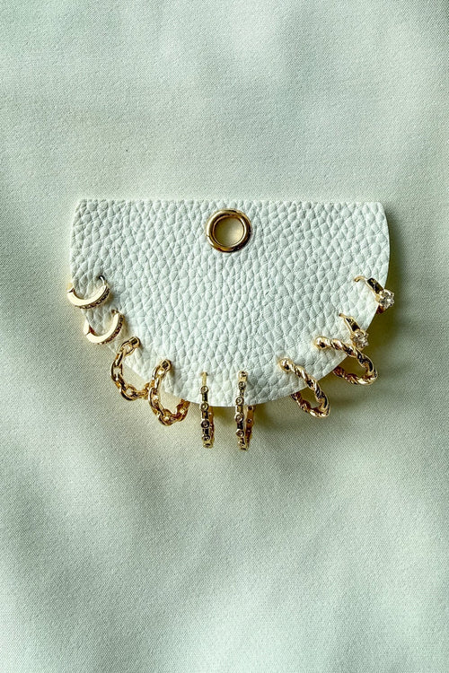 Gold and CZ Hoop Set