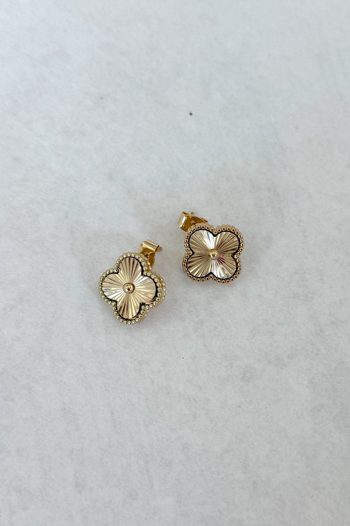 Gorgeous Gold Clover Stud
