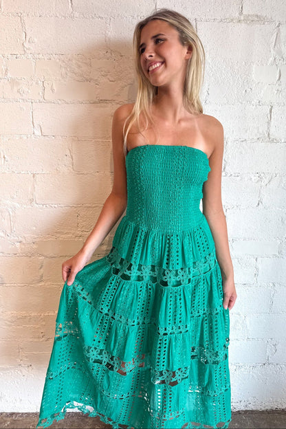 Evelyn Eyelet Maxi Dress
