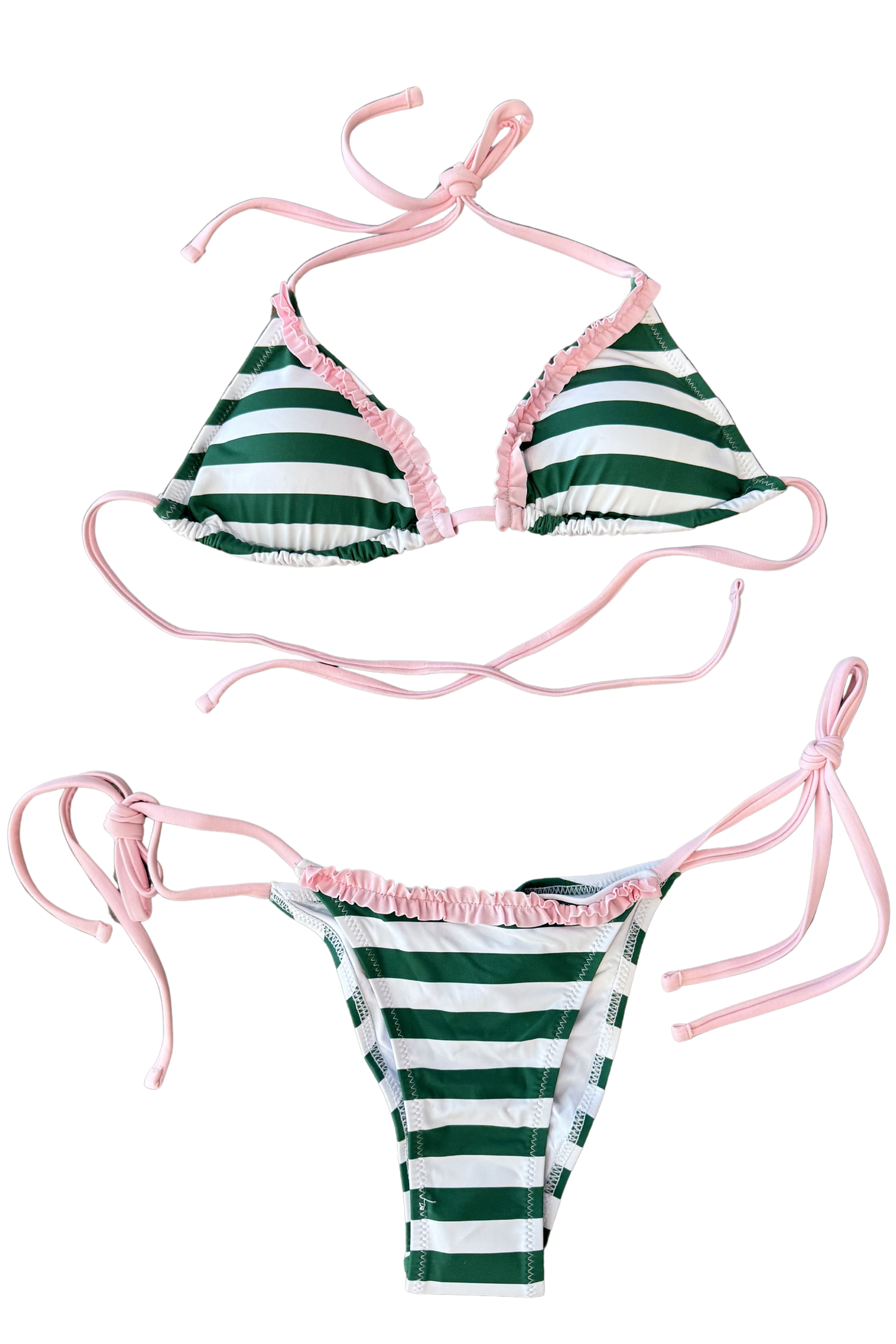 Green Stripe Bikini Bottoms