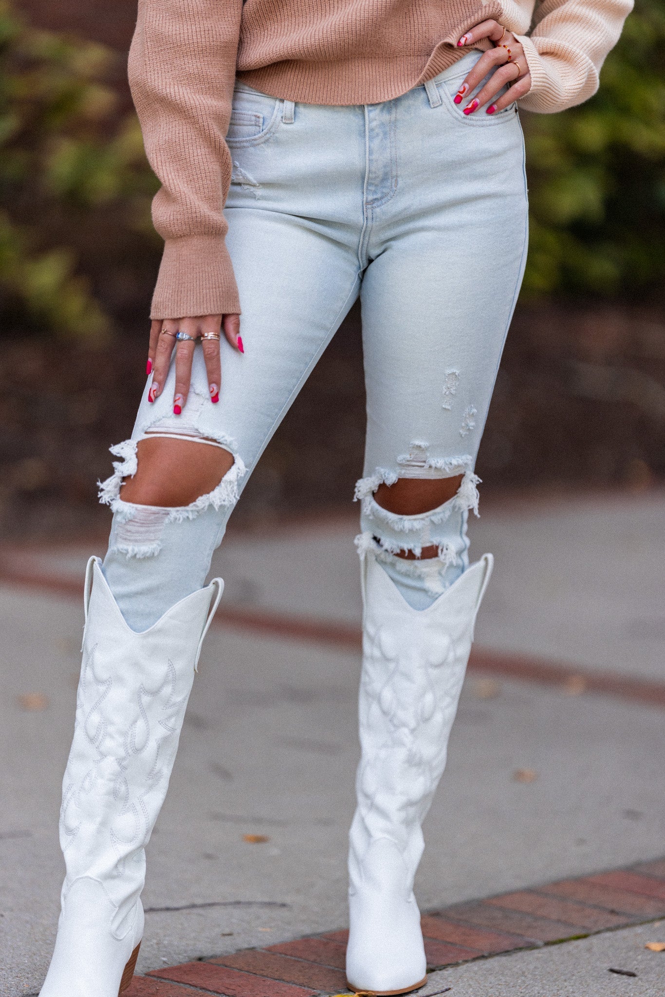 Parkview Distressed Jeans (Light Wash) FINAL SALE