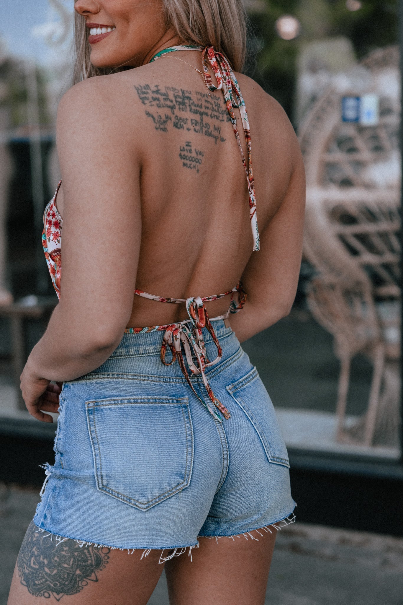 Moment In Time Distressed Denim Shorts FINAL SALE