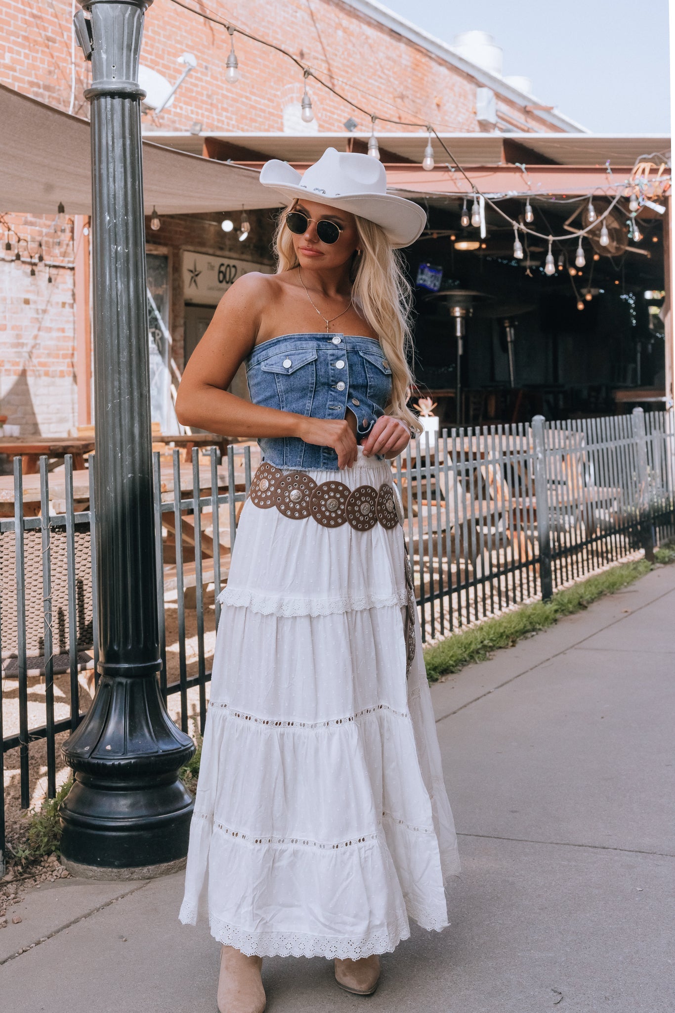 Abby Tiered Maxi Skirt (Ivory)