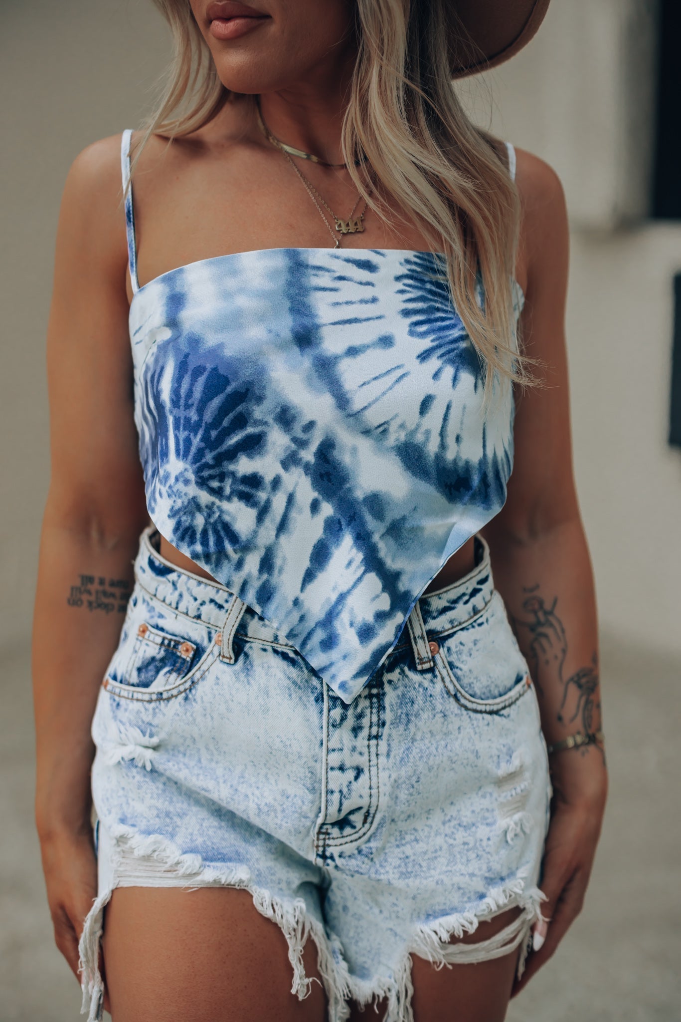Cloud Nine Tie Dye Scarf Top FINAL SALE