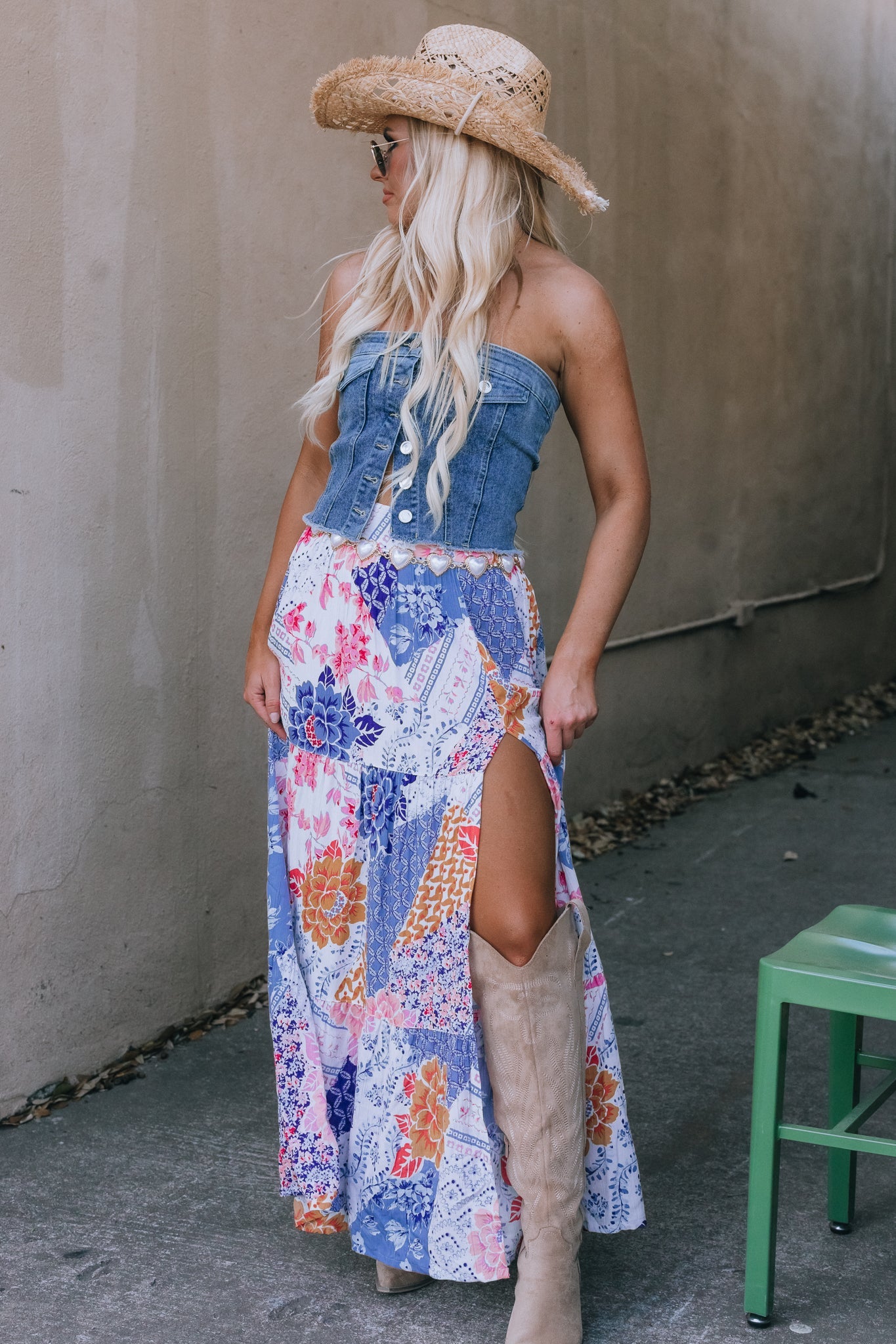 Patchwork Maxi Skirt