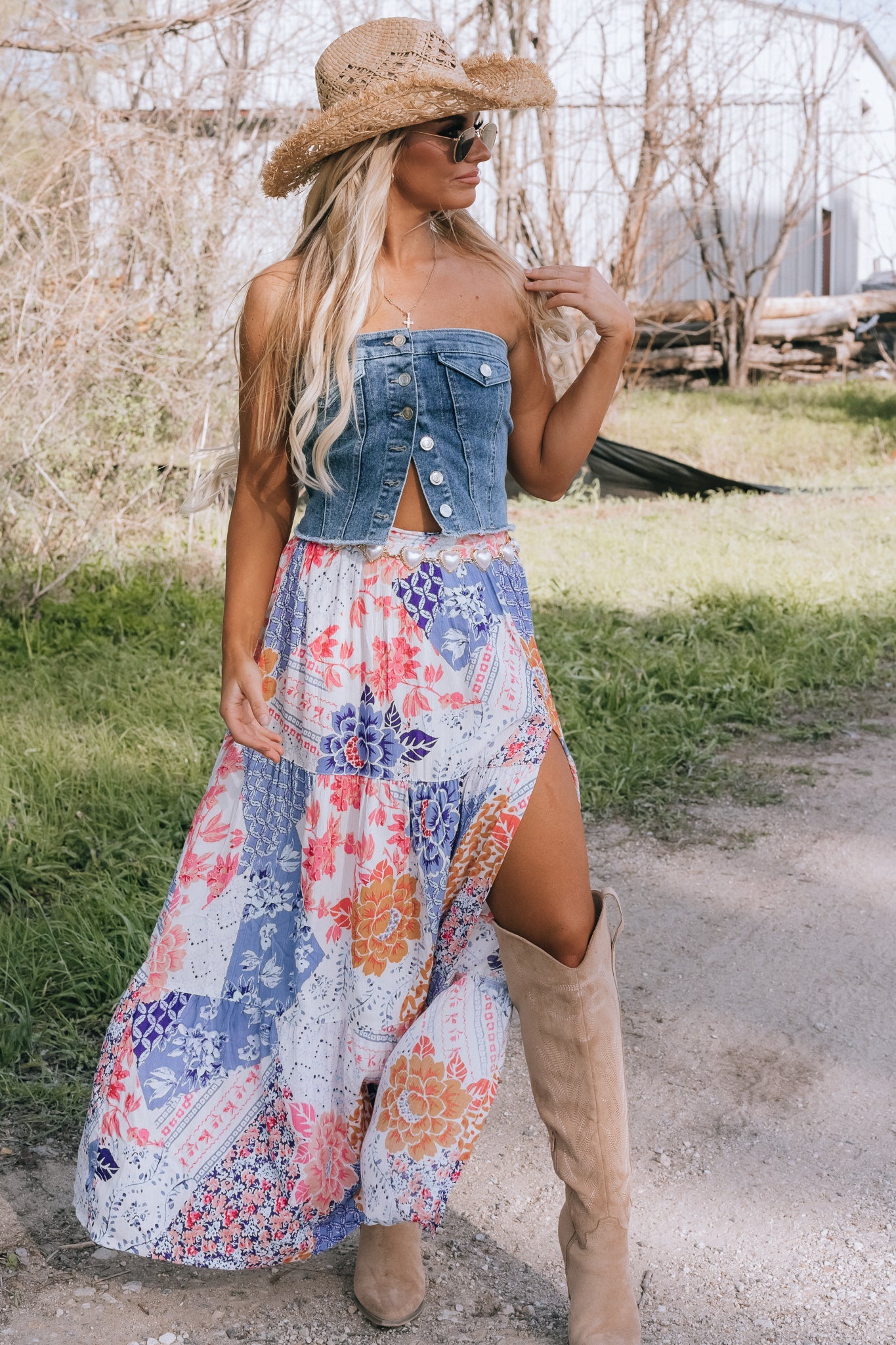 Patchwork Maxi Skirt