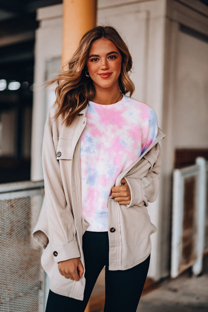 Love Buzz Tie Dye Top (Pink) FINAL SALE
