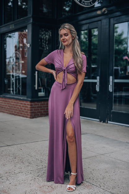 Wanderer Maxi Dress (Dark Mauve) FINAL SALE