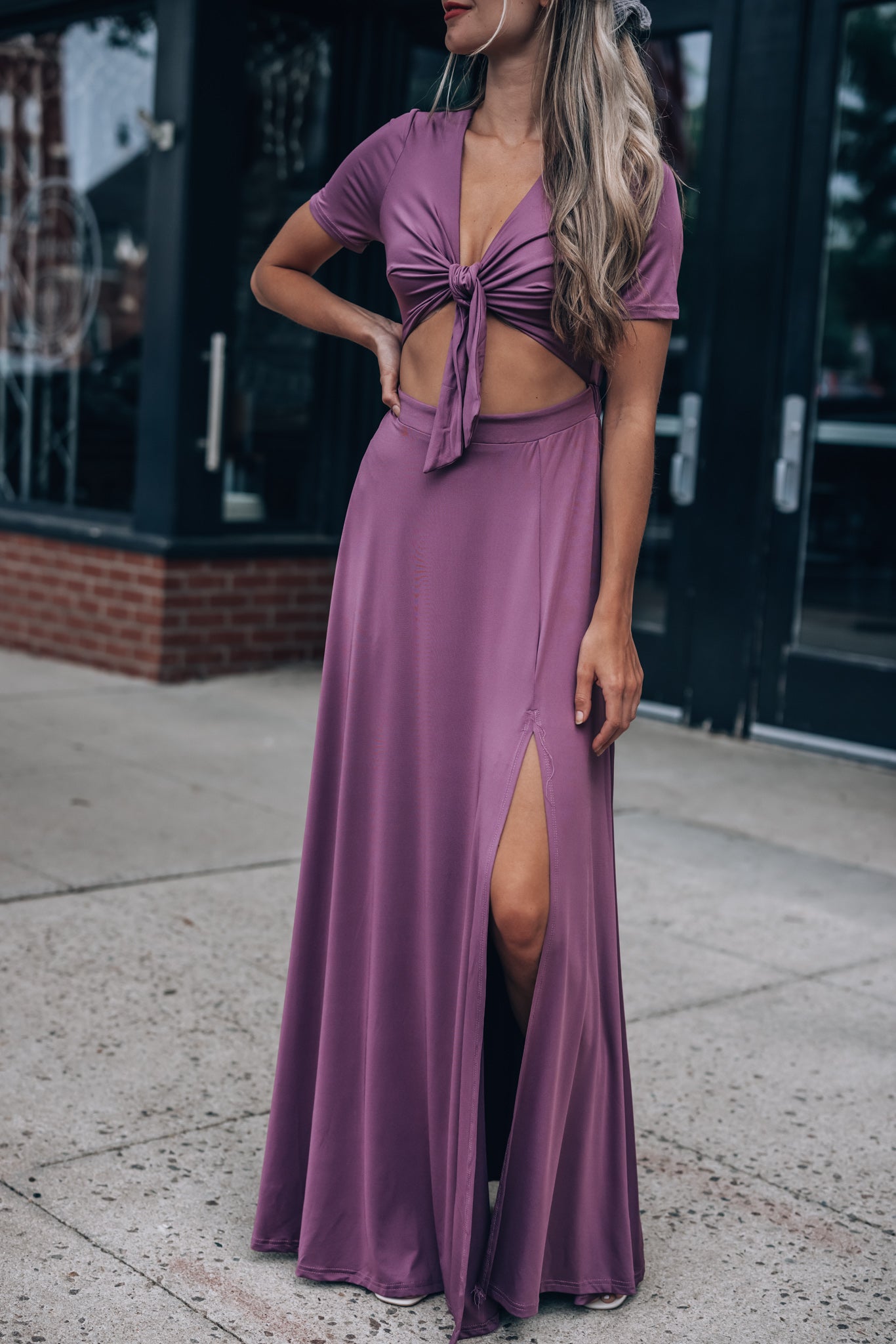 Wanderer Maxi Dress (Dark Mauve) FINAL SALE
