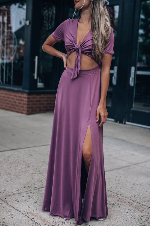 Wanderer Maxi Dress (Dark Mauve) FINAL SALE