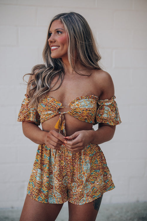 Run Wild Short Set (Yellow) FINAL SALE