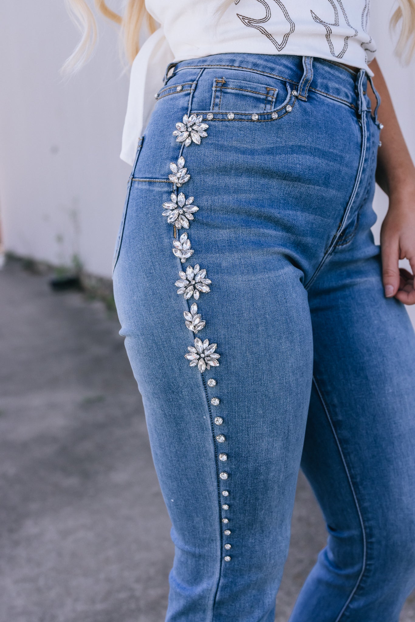 Heart Of The Plains Rhinestone Bootcut Jeans