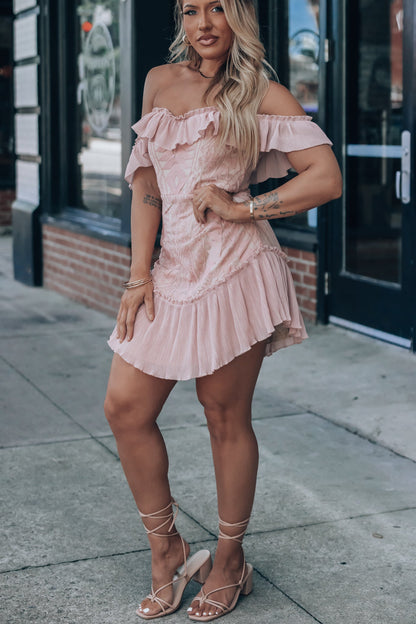 Hope Mini Dress (Blush) FINAL SALE