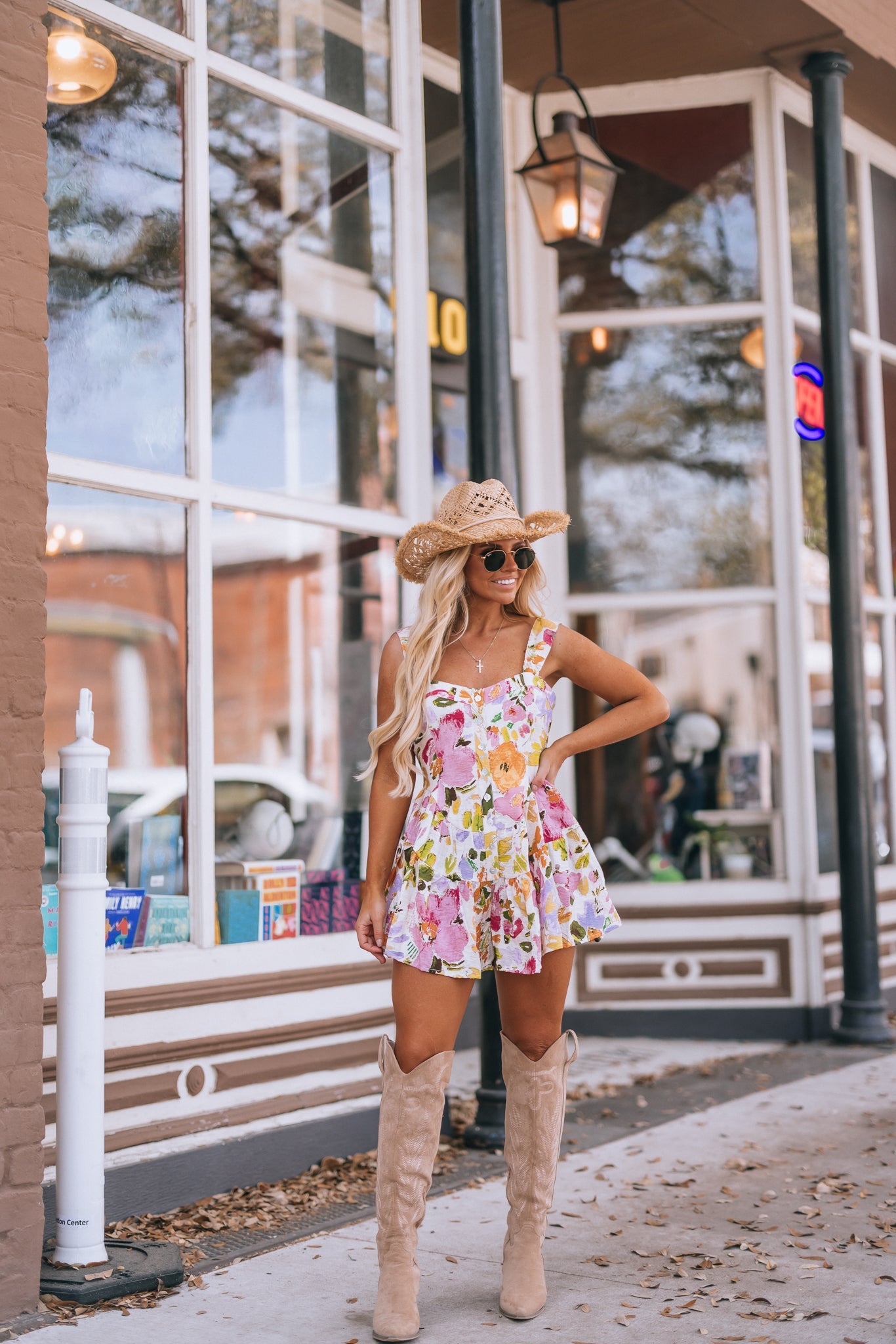 Callie Floral Fit And Flare Romper