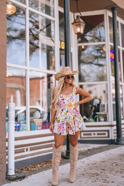 Callie Floral Fit And Flare Romper