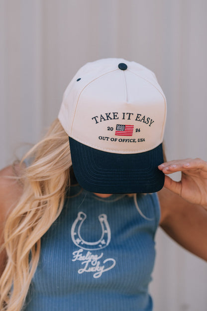 Take It Easy Vintage Trucker Hat